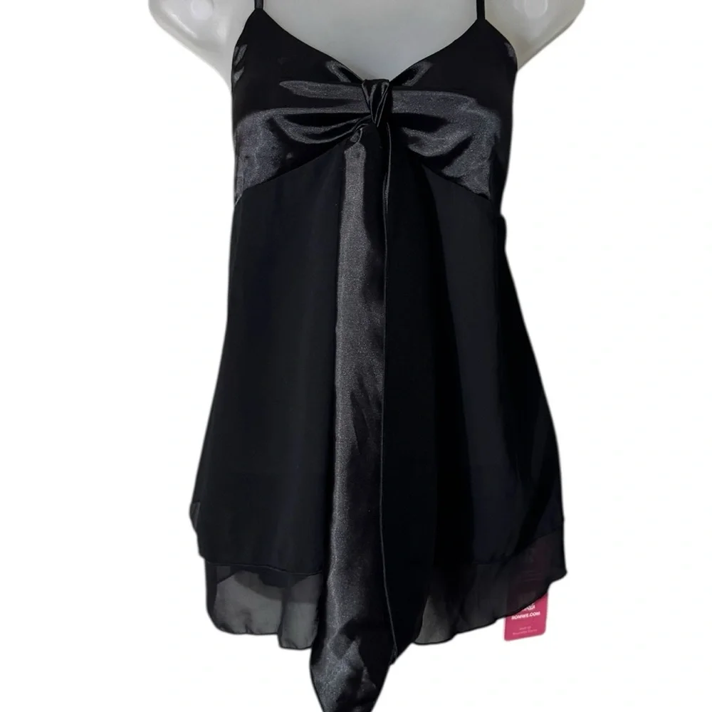 Y2K Romwe Babydoll Top Small Festival Dark Romantic‎ Fairy Grunge Feminine Black - Picture 3 of 9